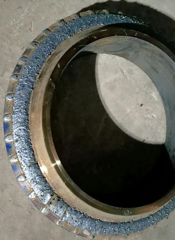 Tungsten carbide alloy particle cladding process on industrial components